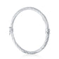 Twisted Oval Silver Bangle