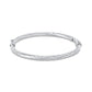 Twisted Oval Silver Bangle