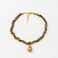 Hand-braided Necklace w. Freshwater Baroque Pearl