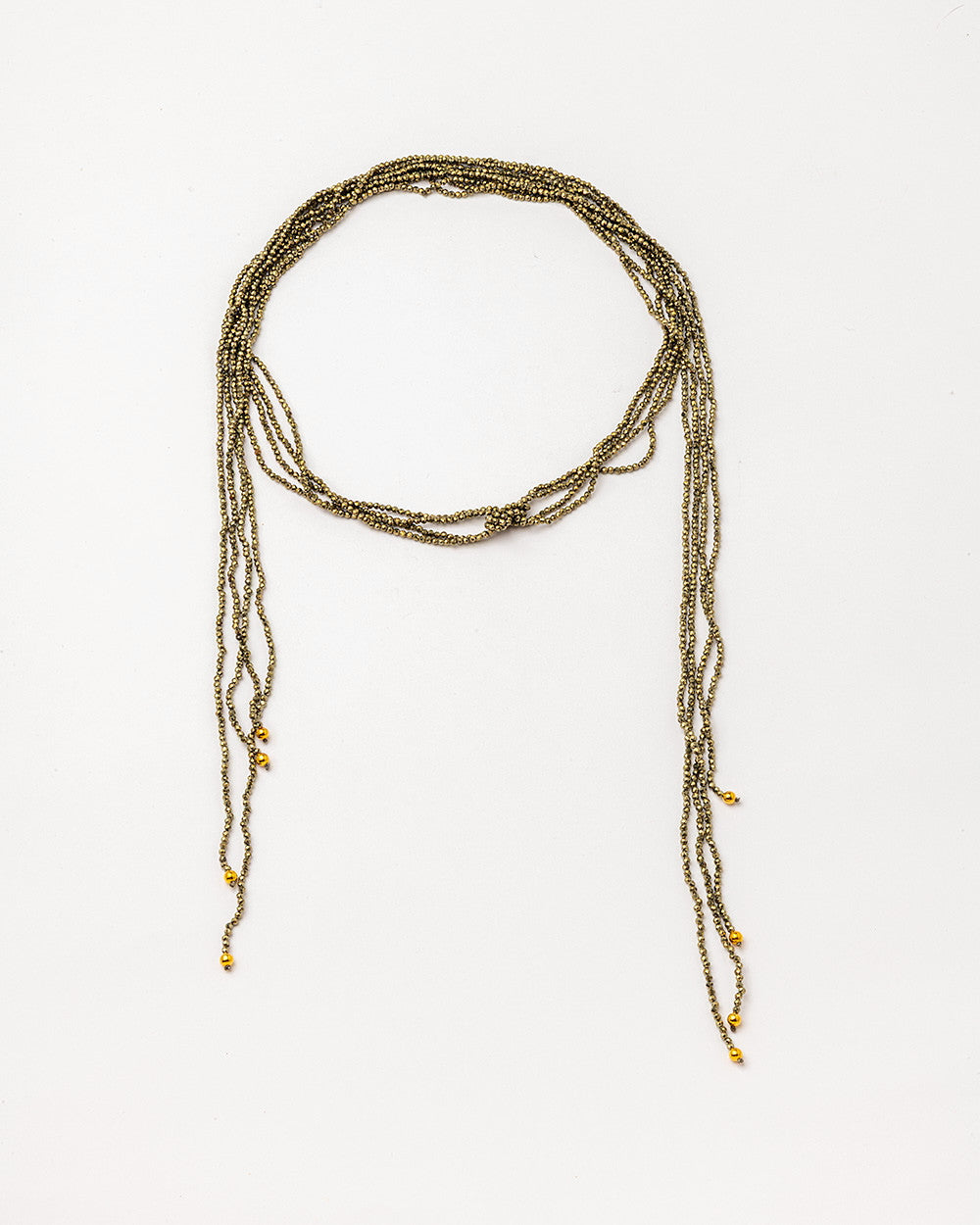 Pyrite Lariat Necklace