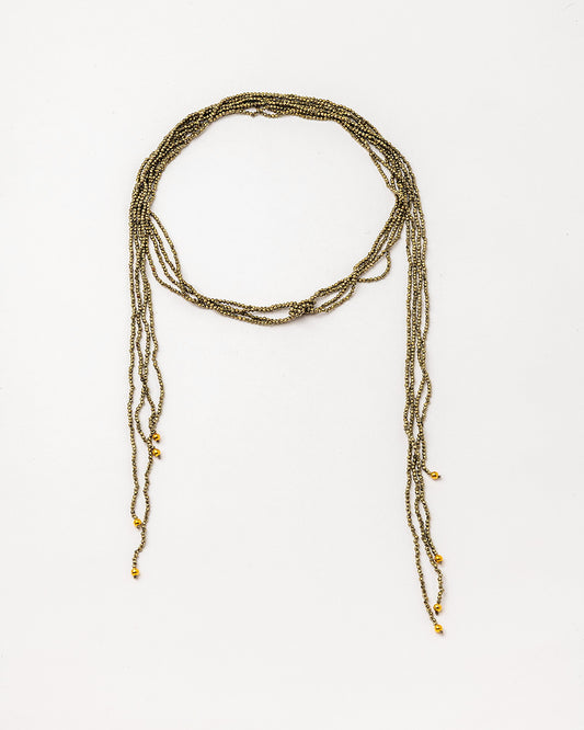 Pyrite Lariat Necklace