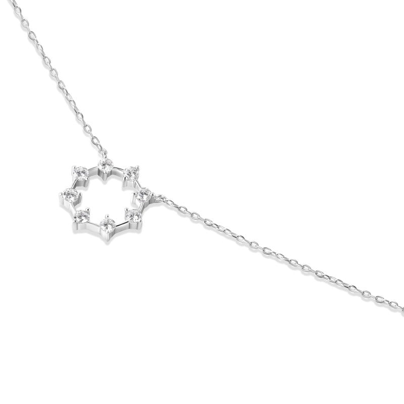 Circle Motif Sterling Necklace