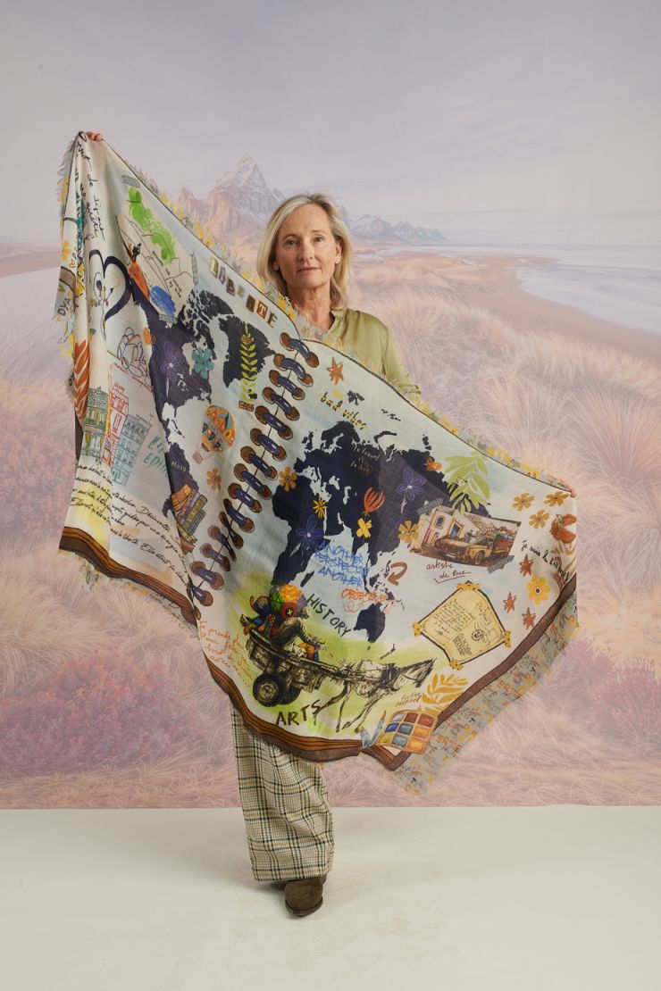 Travel Journal Wool Scarf