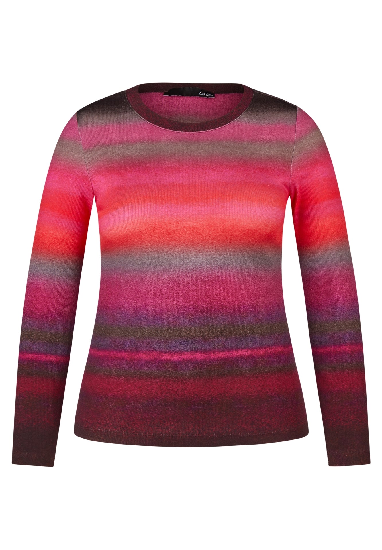 Rib Knit Ink Dye Long Sleeve Tee