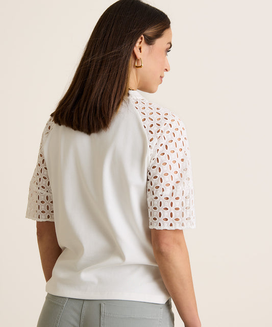 Crochet Sleeves Cotton Top