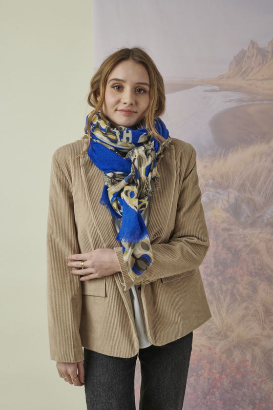 Patterned LOVE Wool Scarf