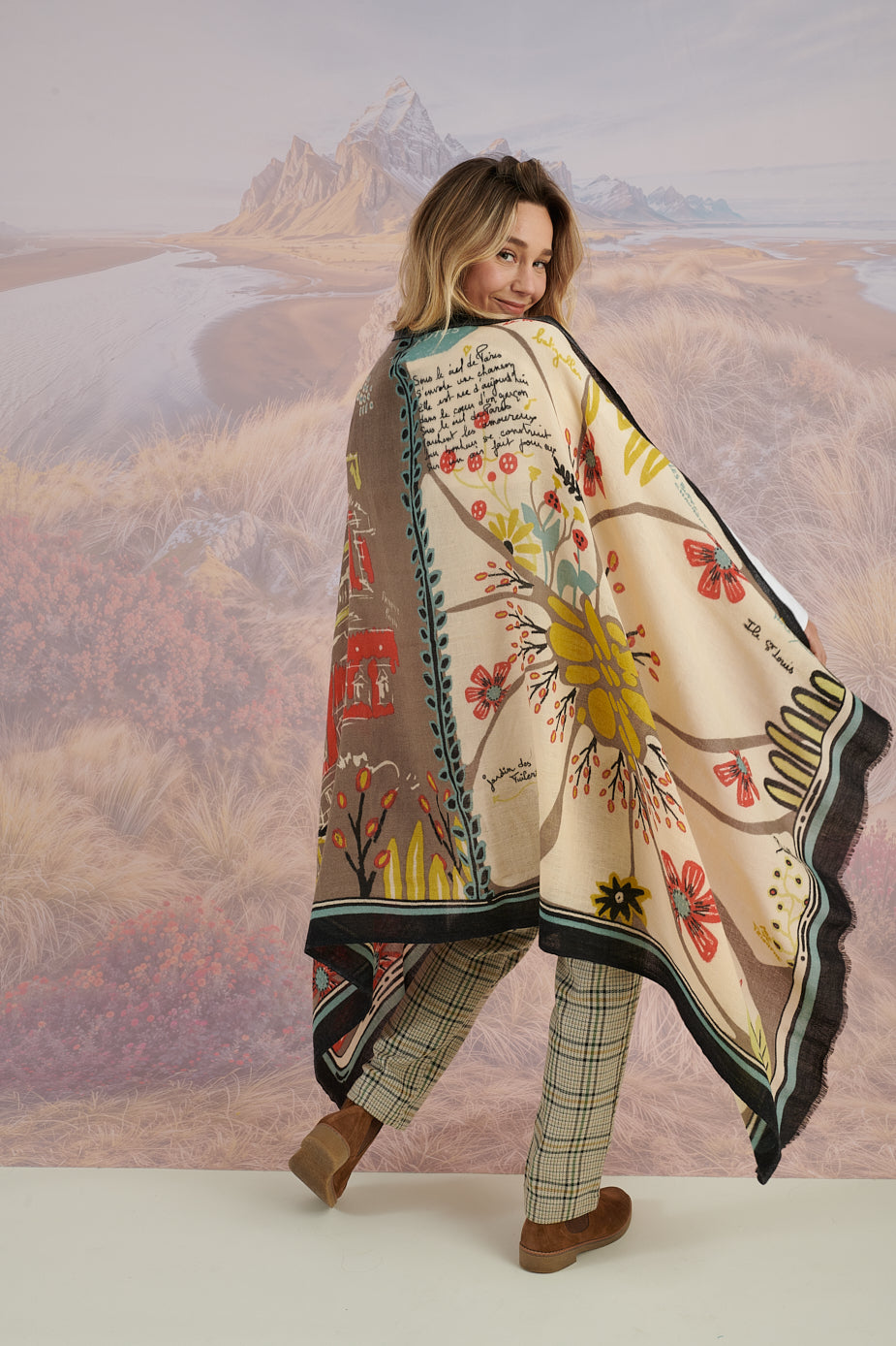 Travel Diary Wool Scarf