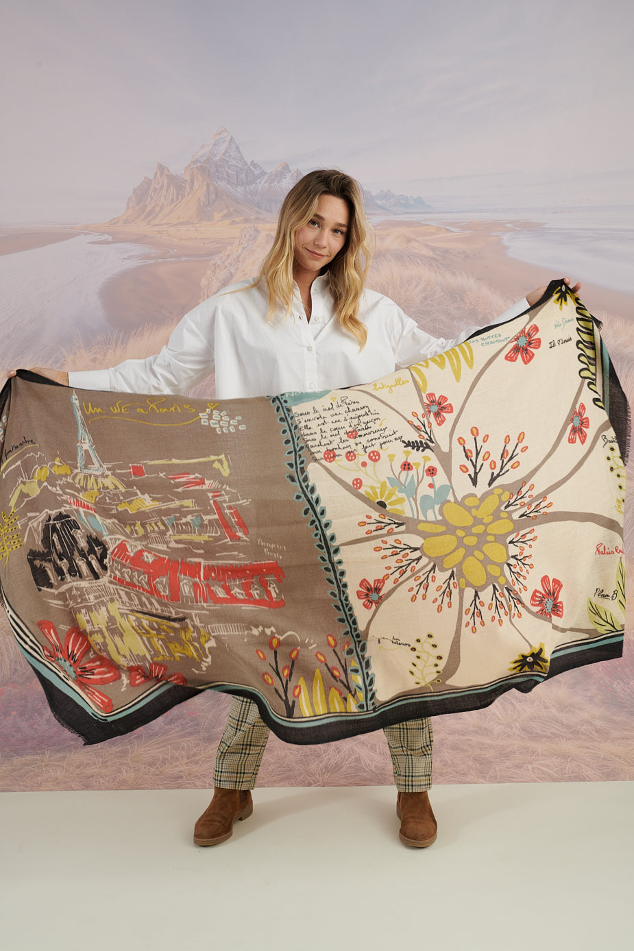 Travel Diary Wool Scarf