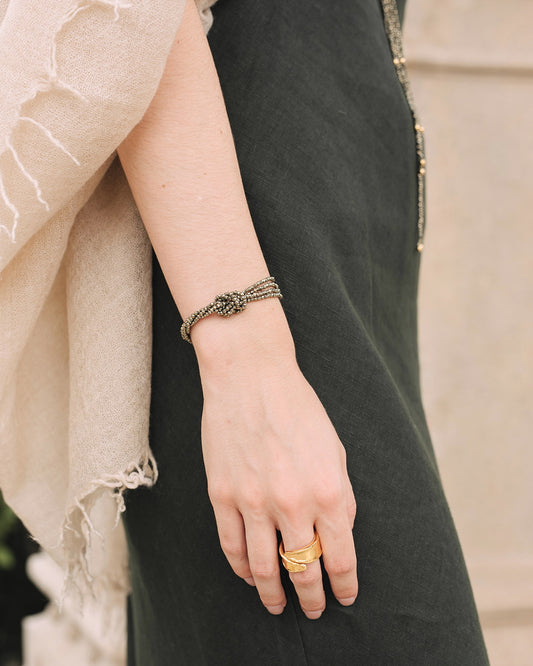 Pyrite Love Knot Bracelet