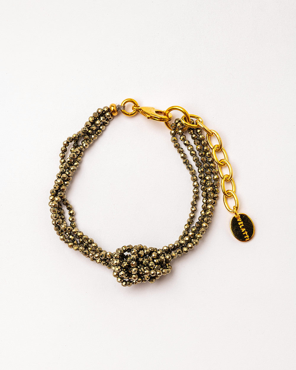 Pyrite Love Knot Bracelet