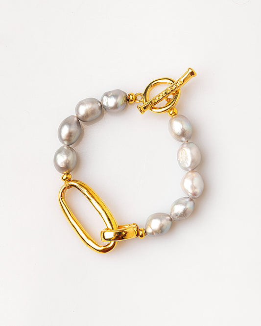 Grey Freshwater Pearl Bracelet