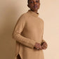 Ribbed Tunic-Length Wool & Cashmere Sweater