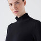 Mock Neck Wool Sweater
