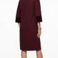 Quilted Trim Rich Jersey Dress