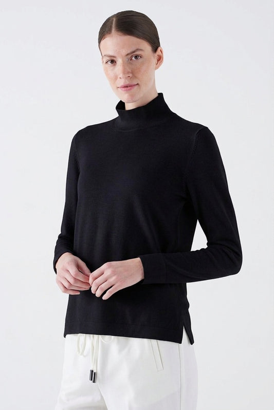 Mock Neck Wool Sweater