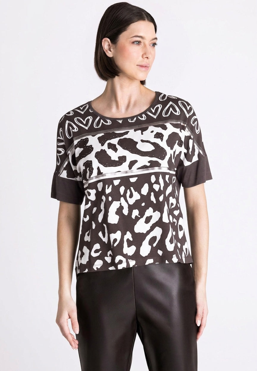 Leopard Lover Bedazzled Tee