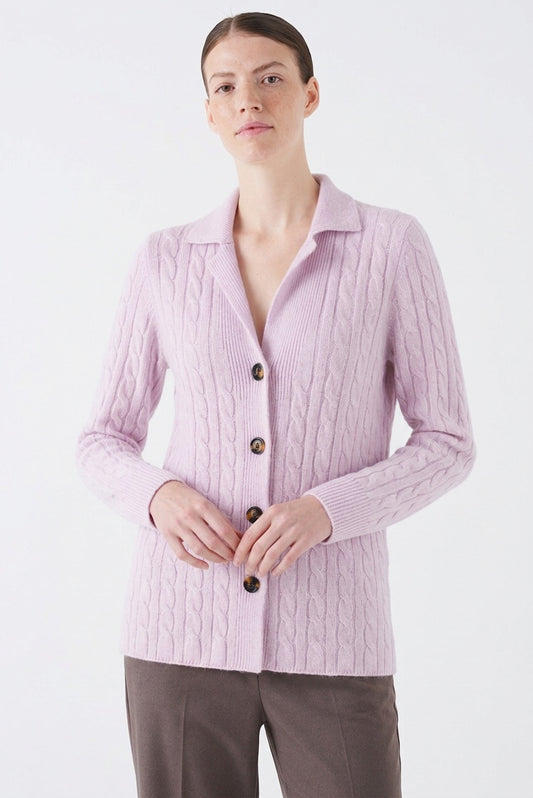 Cashmere & Wool Cable Knit Cardigan