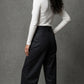 Ruffle Neck Cotton Turtleneck