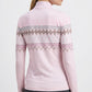 Zig-Zag Detailed Jersey Zip Top