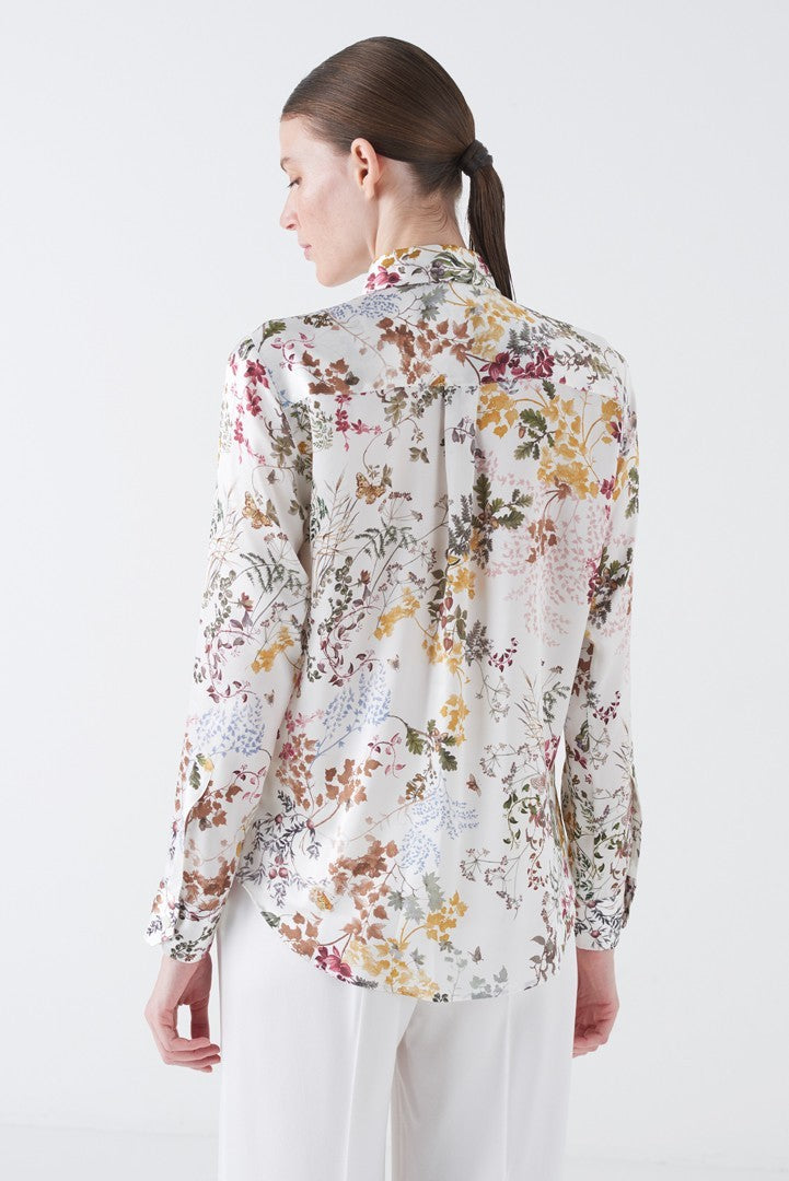 Papillon Garden Silk Blouse