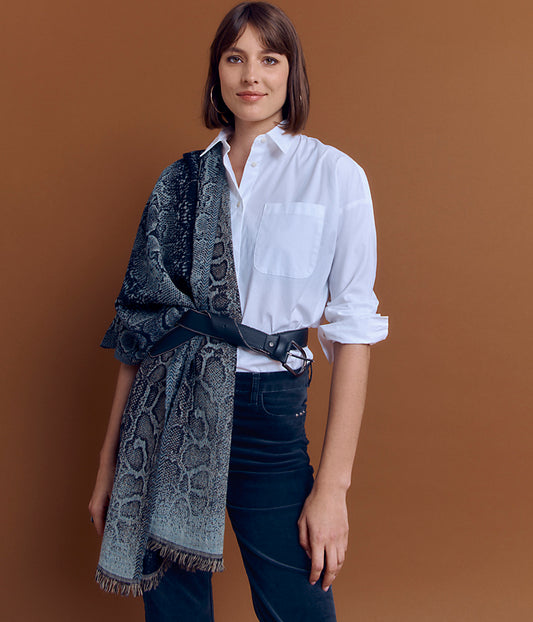 Exotique Python Print Scarf