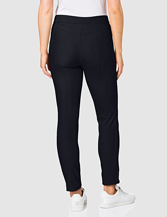 Diagonal Zippered Pull On Pant