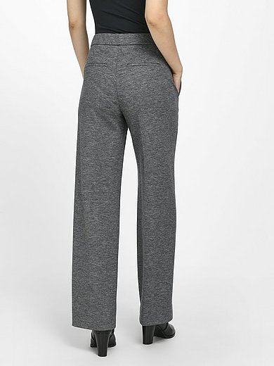 Graphite Wool Wide Leg Pull On Pants