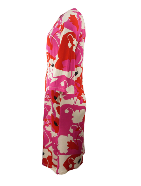 Dreamy Poppy Belt-Wrap Dress